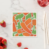 Serviette En Papier Carottes funky ! (En situation)