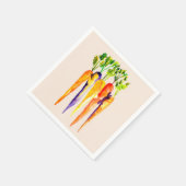 Serviette En Papier Carottes mignonnes aquarelle art (Coin)