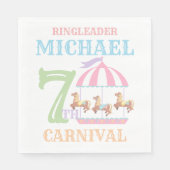 Serviette En Papier Carousel Cirque Carnaval Anniversaire de fête Napk (Devant)