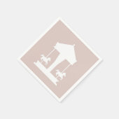 Serviette En Papier Carousel Floral Rose doux (Coin)