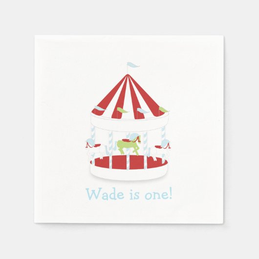 Serviette En Papier Carousel Napkin customisé (Devant)