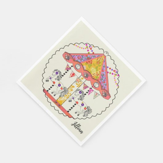 Serviette En Papier Carousel Party Napkin (Coin)
