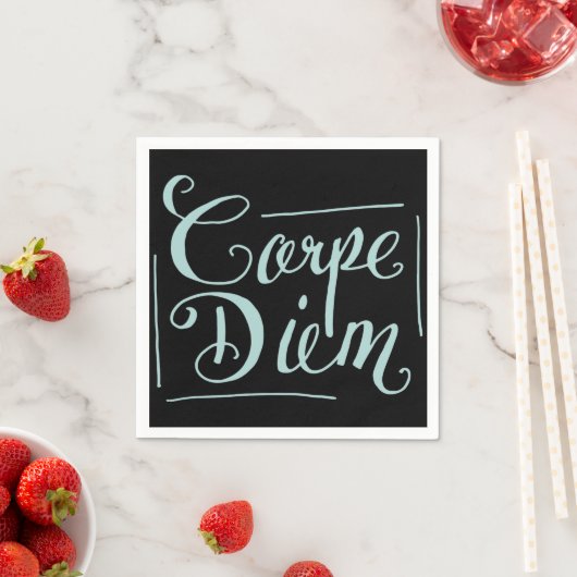 Serviette En Papier Carpe Diem Fancy (En situation)