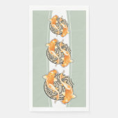 Serviette En Papier Carpe Koï Abstraite (Devant)