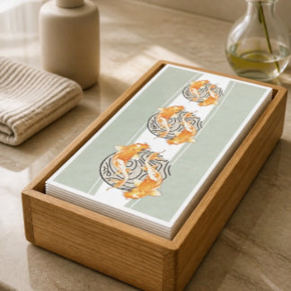 Serviette En Papier Carpe Koï Abstraite
