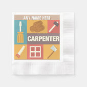 Serviette En Papier Carpenter Professionnel Iconique Conçu (Devant)
