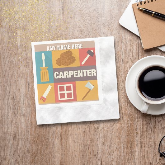 Serviette En Papier Carpenter Professionnel Iconique Conçu