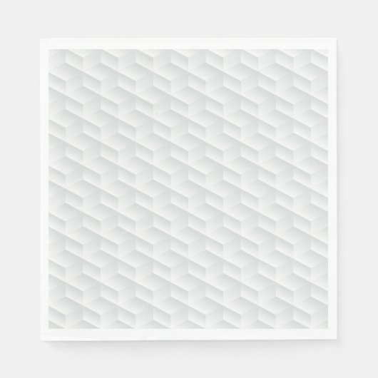 Serviette En Papier Carré blanc en relief (Devant)