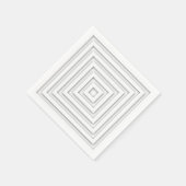 Serviette En Papier Carré blanc géométrique (Coin)