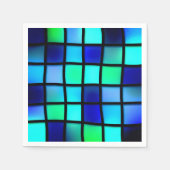 Serviette En Papier Carré bleu (Devant)