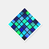 Serviette En Papier Carré bleu (Coin)