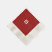 Serviette En Papier Carré classique double bonheur Mariage chinois (Coin)