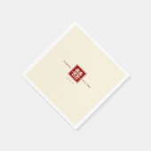 Serviette En Papier Carré classique double bonheur Mariage chinois (Coin)
