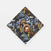 Serviette En Papier Carré d'art pop de noix et boulons (Coin)