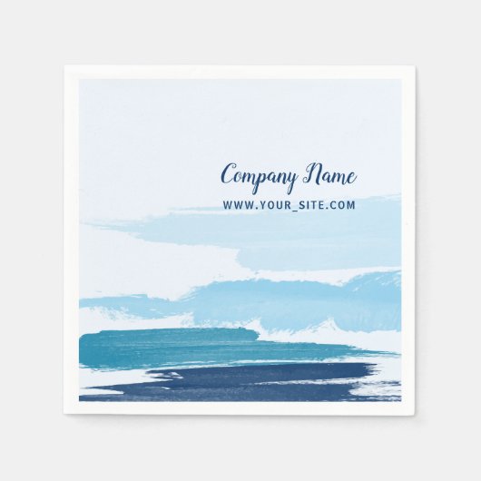 Serviette En Papier Carré de brosses d'eau (Devant)