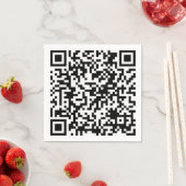 Serviette En Papier Carré d'URL personnalisé de code QR personnalisé (En situation)