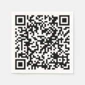 Serviette En Papier Carré d'URL personnalisé de code QR personnalisé (Devant)