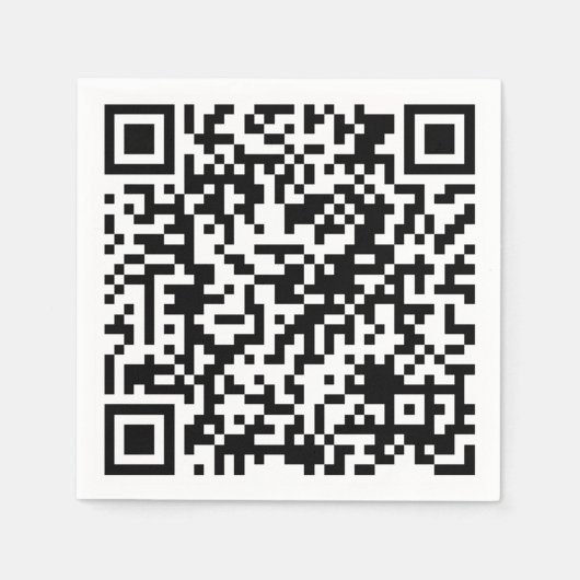 Serviette En Papier Carré d'URL personnalisé de code QR personnalisé (Devant)