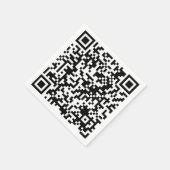Serviette En Papier Carré d'URL personnalisé de code QR personnalisé (Coin)
