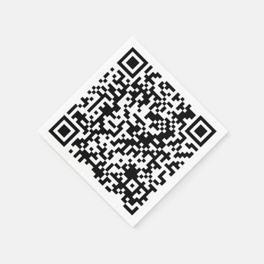 Serviette En Papier Carré d'URL personnalisé de code QR personnalisé (Coin)