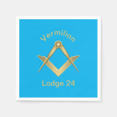 Serviette En Papier Carré et boussole (Devant)