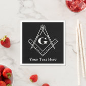 Serviette En Papier Carré et boussole avec entrée G (En situation)