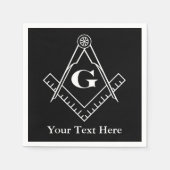 Serviette En Papier Carré et boussole avec entrée G (Devant)