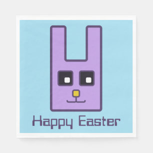 Serviette En Papier Carré Lapin de Pâques