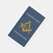 Serviette En Papier Carré maçonnique Freemason et Bleu de boussole (Coin)