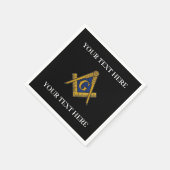 Serviette En Papier Carré maçonnique Freemason et Bleu de boussole (Coin)
