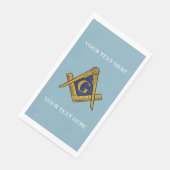 Serviette En Papier Carré maçonnique Freemason et Bleu de boussole (Coin)