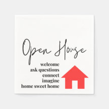Carré Napkins - Open House "Welcome"