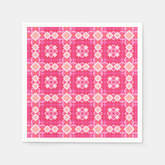 Serviette En Papier Carré rose abstraite florale bébé motif