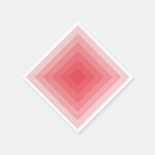 Serviette En Papier Carré rouge géométrique (Coin)