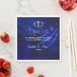 Serviette En Papier Carreaux Bleus Royaux/Carreaux Papier Mariage Napl
