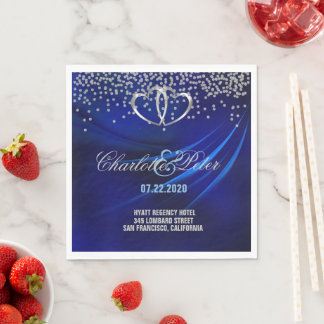 Serviette En Papier Carreaux Bleus Royaux/Carreaux Papier Mariage Napl