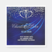 Serviette En Papier Carreaux Bleus Royaux/Carreaux Papier Mariage Napl (Devant)