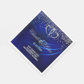 Serviette En Papier Carreaux Bleus Royaux/Carreaux Papier Mariage Napl (Coin)