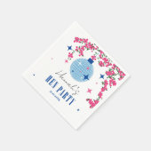 Serviette En Papier Carreaux bleus Santorin Thème grec/espagnol (Coin)