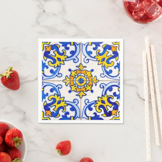 Serviette En Papier Carreaux d'art Azulejo (En situation)
