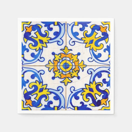 Serviette En Papier Carreaux d'art Azulejo (Devant)