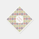 Serviette En Papier Carreaux marocains Motif Arabesque (Coin)