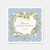 Serviette En Papier Carreaux méditerranéens Amalfi Capri Fête des mari (Devant)