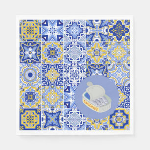 Serviette En Papier Carreaux portugais et sardes