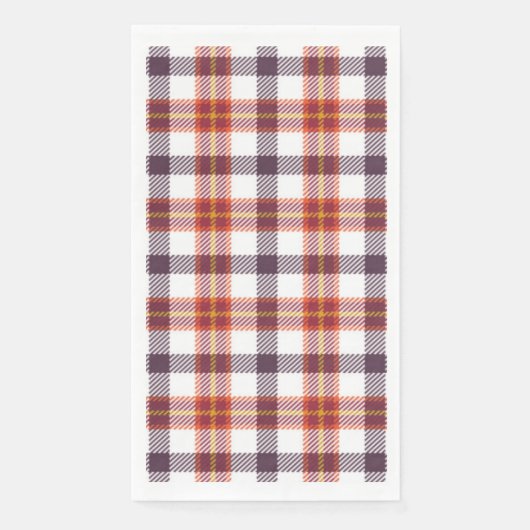 Serviette En Papier Carreaux prune (Devant)