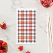 Serviette En Papier Carreaux prune (En situation)