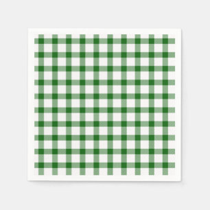 Serviette En Papier Carreaux verts