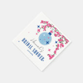 Serviette En Papier Carrelage bleu Santorin Mariage Gréco/Espagnol (Coin)