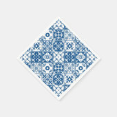 Serviette En Papier Carrelage bleu Santorin thème grec/espagnol (Coin)