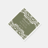 Serviette En Papier Carrelage de Talavera vert Fête espagnole Réceptio (Coin)